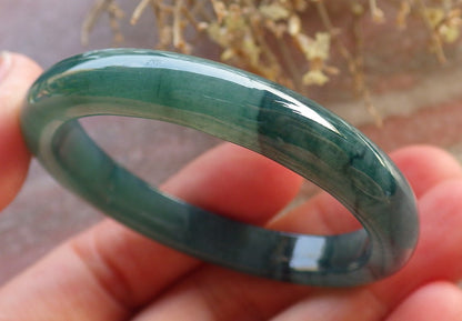 Certified Icy Green Burma 100% Natural A JADE Jadeite Baby Bangle Bracelet 44 mm 647270 TN