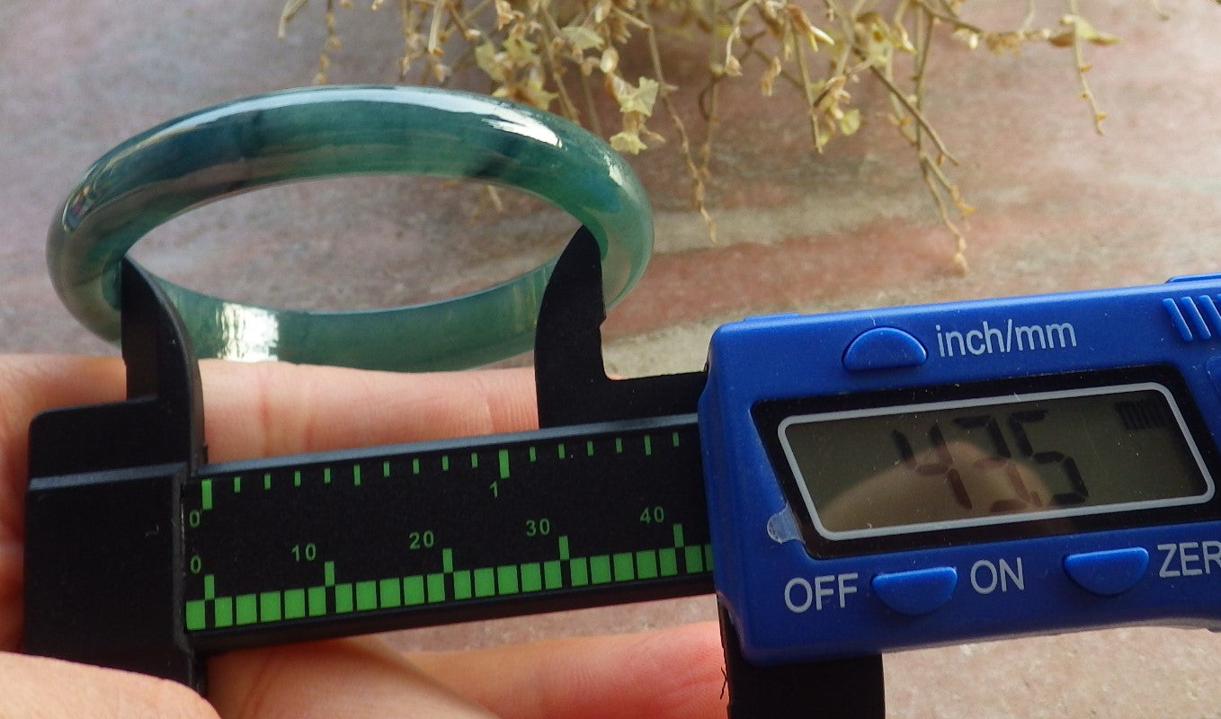 Certified Icy Green Burma 100% Natural A JADE Jadeite Baby Bangle Bracelet 44 mm 647270 TN