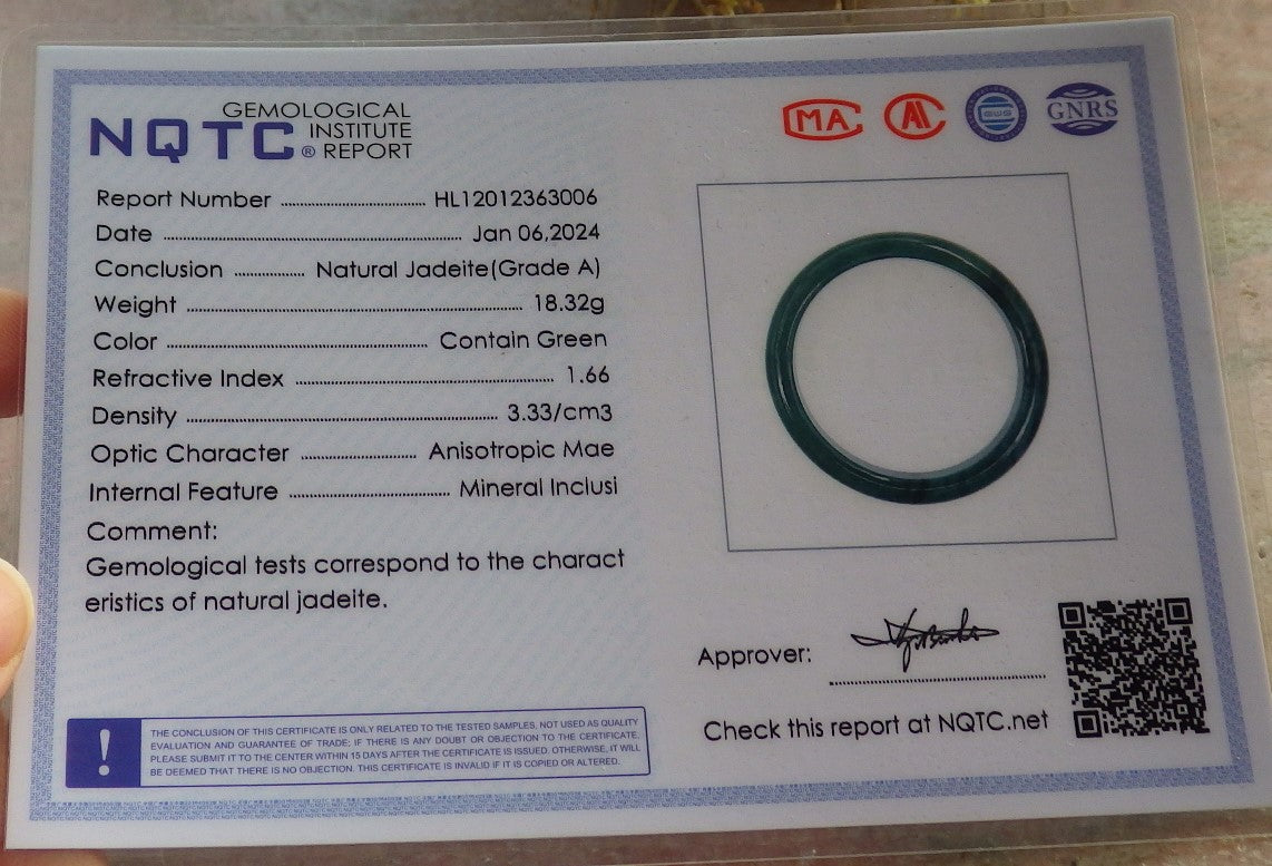 Certified Icy Green Burma 100% Natural A JADE Jadeite Baby Bangle Bracelet 44 mm 647270 TN