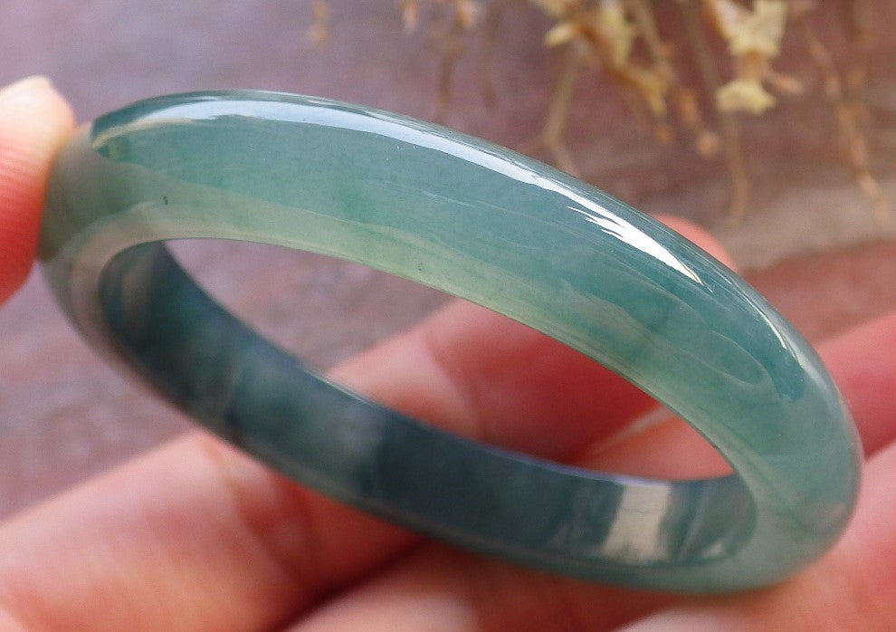 Certified Icy Green Burma 100% Natural A JADE Jadeite Baby Bangle Bracelet 41 mm 647290 TN