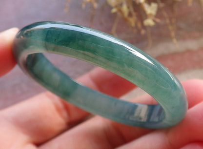 Certified Icy Green Burma 100% Natural A JADE Jadeite Baby Bangle Bracelet 41 mm 647290 TN