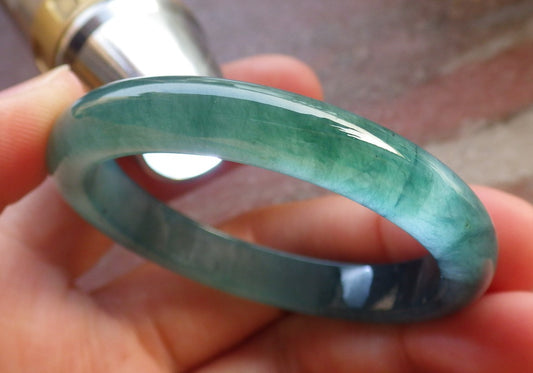 Certified Icy Green Burma 100% Natural A JADE Jadeite Baby Bangle Bracelet 41 mm 647290 TN