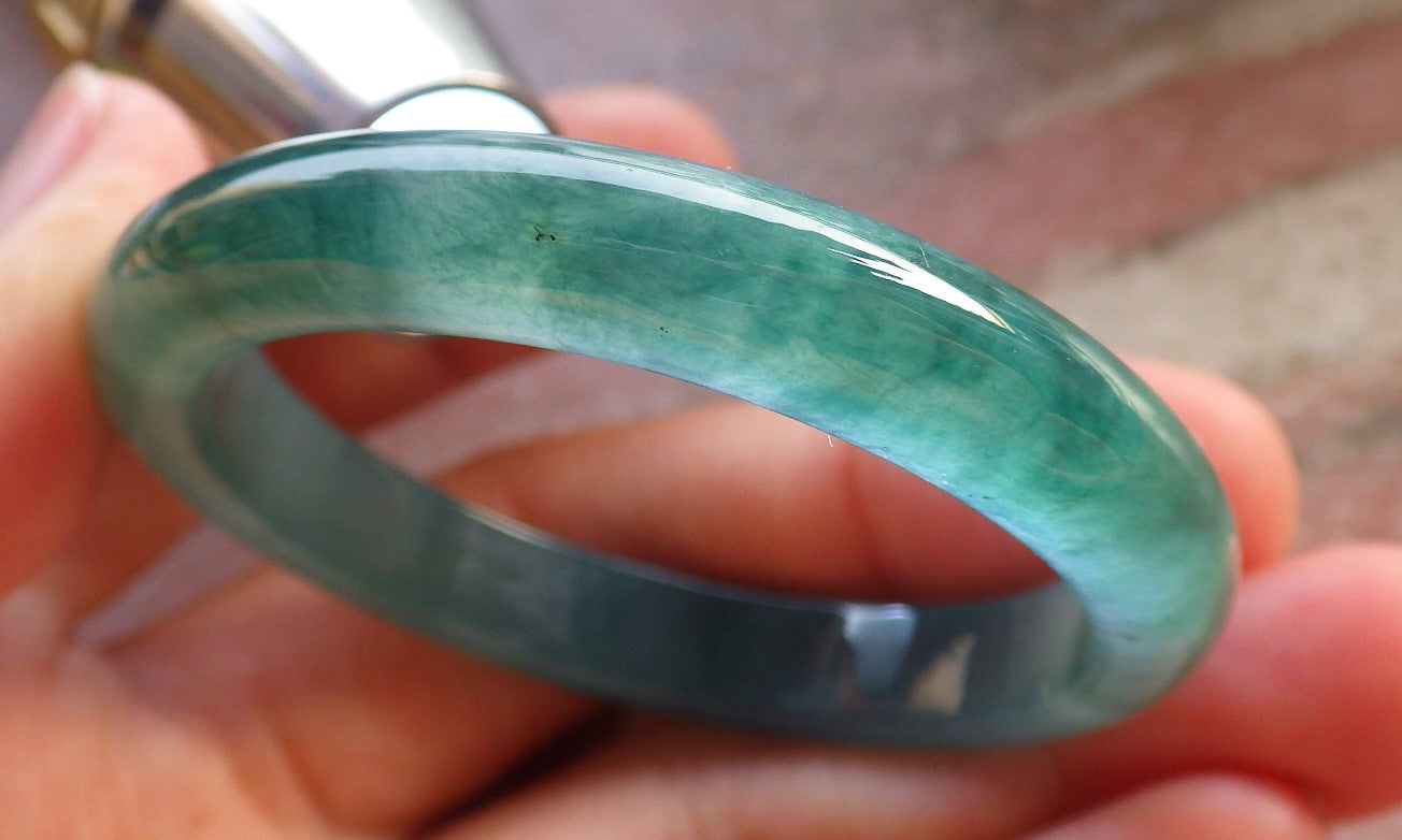 Certified Icy Green Burma 100% Natural A JADE Jadeite Baby Bangle Bracelet 41 mm 647290 TN