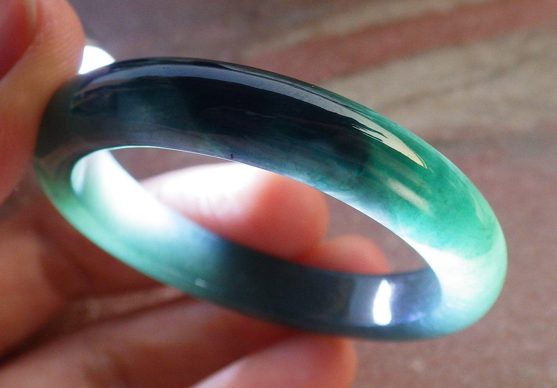 Certified Icy Green Burma 100% Natural A JADE Jadeite Baby Bangle Bracelet 41 mm 647318 TN