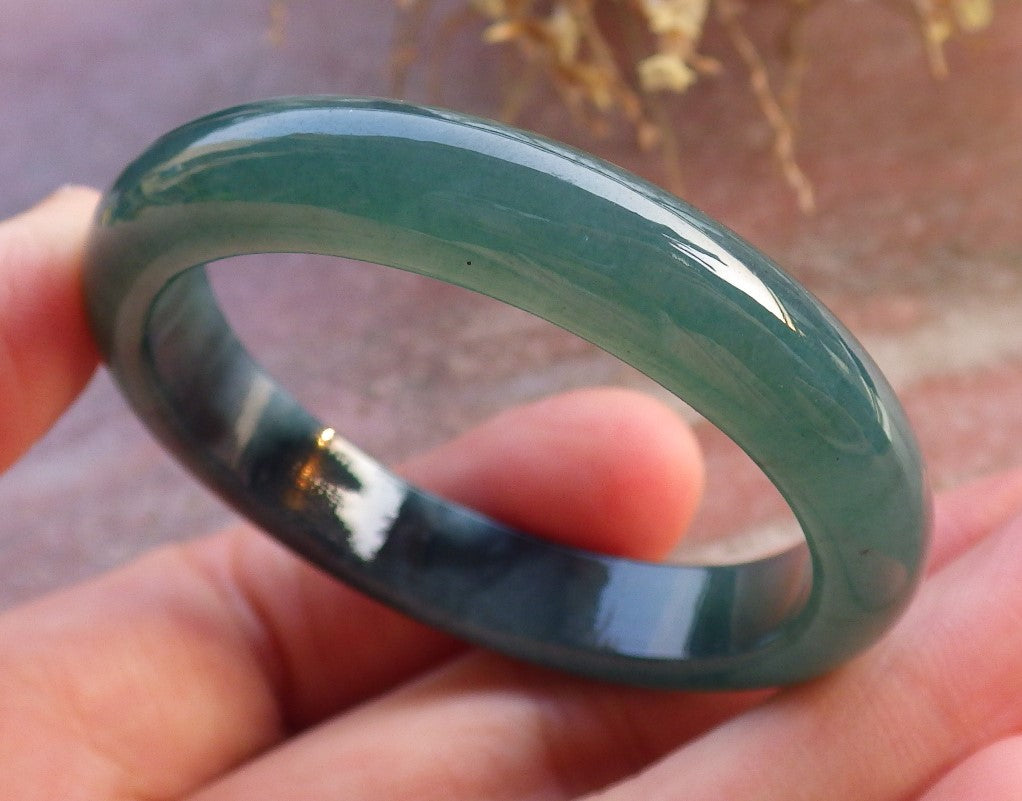Certified Icy Green Burma 100% Natural A JADE Jadeite Baby Bangle Bracelet 41 mm 647318 TN