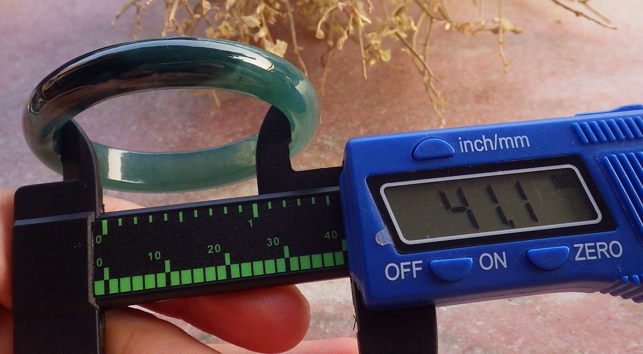 Certified Icy Green Burma 100% Natural A JADE Jadeite Baby Bangle Bracelet 41 mm 647318 TN