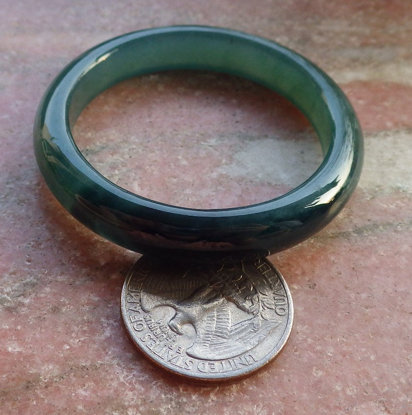 Certified Icy Green Burma 100% Natural A JADE Jadeite Baby Bangle Bracelet 41 mm 647318 TN