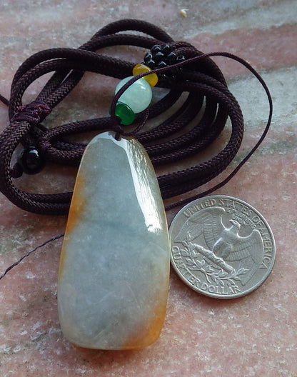 Certified Red Green Burma 100% Natural A Jade jadeite Pendant Deer Flower Necklace 梅花鹿 647527 TN