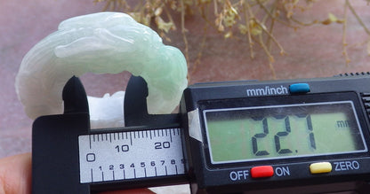 Certified Green Pale Lavender Burma 100% Natural A JADE Jadeite Dragon Bead RING USA. 12.75 龙戒指 647673 TN