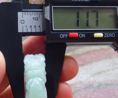 Certified Green Pale Lavender Burma 100% Natural A JADE Jadeite Dragon Bead RING USA. 12.75 龙戒指 647673 TN
