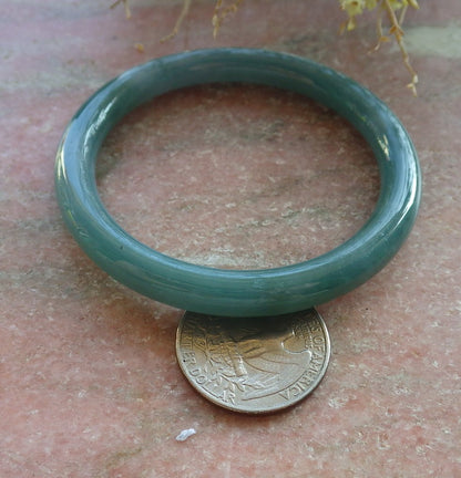 Certified Icy Green Pale Lavender Burma 100% Natural A JADE Jadeite Circle Bangle Bracelet 51 mm 手镯 647846 TN