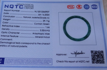 Certified Icy Green Pale Lavender Burma 100% Natural A JADE Jadeite Circle Bangle Bracelet 57 mm 手镯 647971 TN