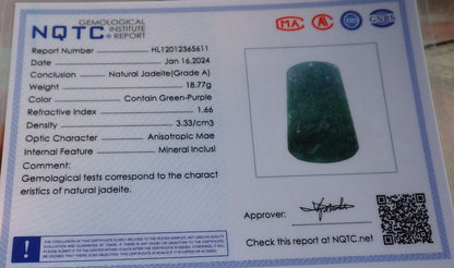 Certified Green Lavender Burma 100% Natural A Jade jadeite Pendant Phoenix Bird Flower Necklace 鸟语花香 647991 TN