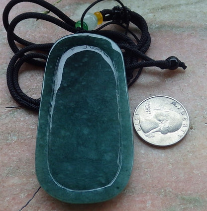 Certified Green Burma 100% Natural A Jade jadeite Pendant Dragon Bead Necklace 生意兴隆 648502 TN