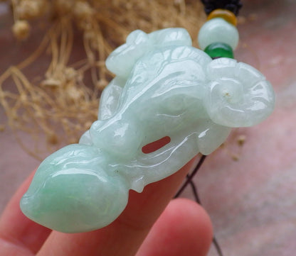 Certified Green Burma 100% Natural A Jade jadeite pendant Sheep Peach Necklace 喜气洋洋 648755 TN