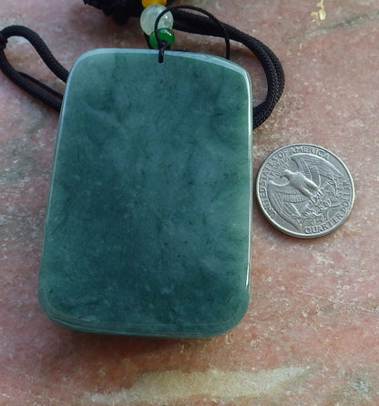 Certified Green Burma 100% Natural A Jade jadeite Pendant 1000 Hand Guanyin Kwan Yin Lotus Flower Necklace 观音 649009 TN