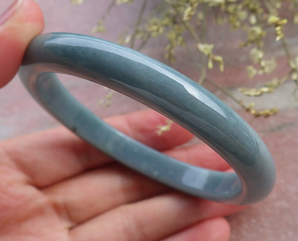 Certified Green Burma 100% Natural A JADE Jadeite Bangle Bracelet 58 mm 手镯 649042 TN