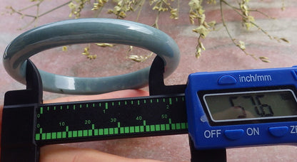 Certified Green Burma 100% Natural A JADE Jadeite Bangle Bracelet 58 mm 手镯 649042 TN