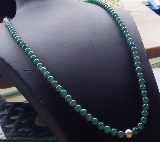 Certified Icy Green Burma 100% Natural A JADE Jadeite Bead Beads Necklace 27 inches 项链 649291 TN