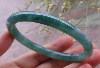 Certified Icy Green Burma 100% Natural A JADE Jadeite Circle Bangle Bracelet 57 mm 手镯 649493 TN