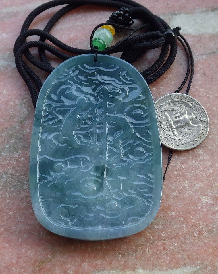 Certified Icy Green Pale Lavender Burma 100% Natural A Jade jadeite Pendant Landscape painting Guanyin Kwan Yin Tree Necklace 山水画 649514 TN