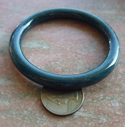 Certified Green Burma 100% Natural A JADE Jadeite Circle Bangle Bracelet 56 mm 手镯 650496 TN