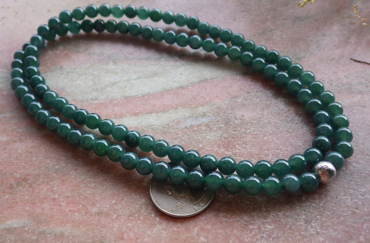 Certified Icy Green Burma 100% Natural A JADE Jadeite Bead Beads Necklace 27 inches 项链 650965 TN