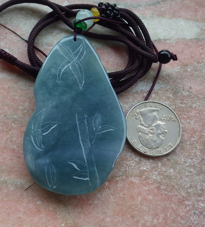 Certified Icy Green Lavender Burma 100% Natural A Jade jadeite Pendant Guanyin Kwan Yin Dragon Phoenix Lotus Flower Necklace 观音 651265 TN