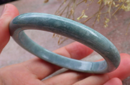 Certified Green Burma 100% Natural A JADE Jadeite Bangle Bracelet 57 mm 手镯 651319 TN