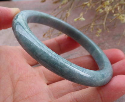 Certified Green Burma 100% Natural A JADE Jadeite Bangle Bracelet 57 mm 手镯 651319 TN