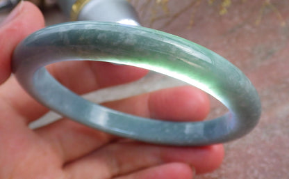Certified Green Burma 100% Natural A JADE Jadeite Bangle Bracelet 57 mm 手镯 651319 TN