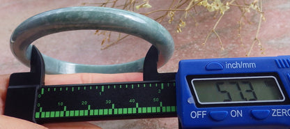 Certified Green Burma 100% Natural A JADE Jadeite Bangle Bracelet 57 mm 手镯 651319 TN