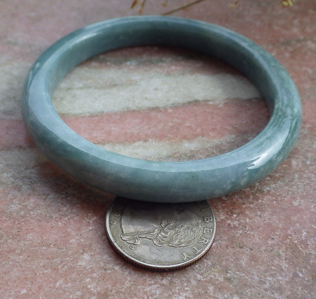 Certified Green Burma 100% Natural A JADE Jadeite Bangle Bracelet 57 mm 手镯 651319 TN