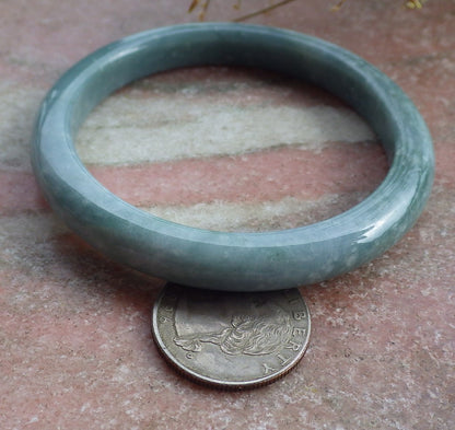 Certified Green Burma 100% Natural A JADE Jadeite Bangle Bracelet 57 mm 手镯 651319 TN