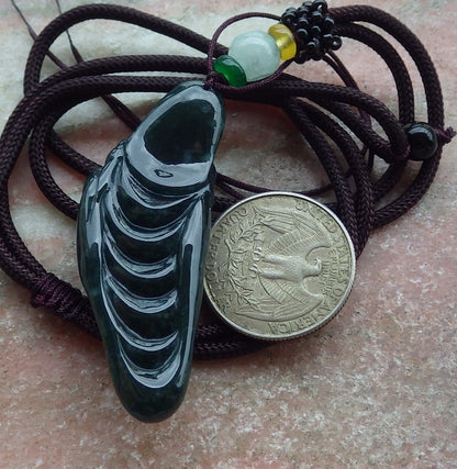 Certified Icy Green Burma 100% Natural A Jade jadeite pendant Happy Buddha God Necklace 开心佛 651414 TN
