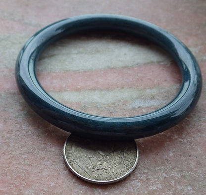 Certified Green Burma 100% Natural A JADE Jadeite Circle Bangle Bracelet 56 mm 手镯 651505 TN