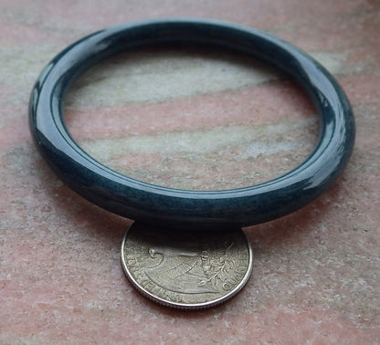 Certified Green Burma 100% Natural A JADE Jadeite Circle Bangle Bracelet 56 mm 手镯 651513 TN