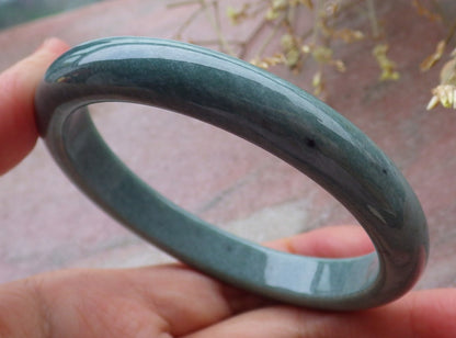 Certified Green Burma 100% Natural A JADE Jadeite Bangle Bracelet 58 mm 手镯 651521 TN