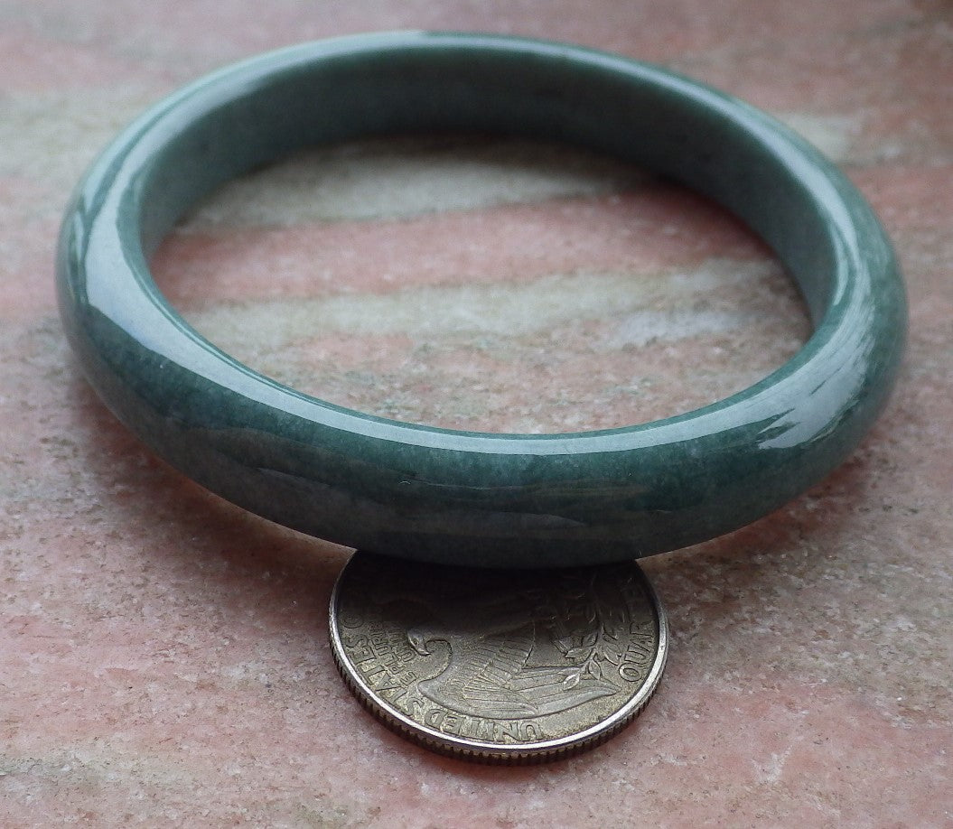 Certified Green Burma 100% Natural A JADE Jadeite Bangle Bracelet 58 mm 手镯 651521 TN
