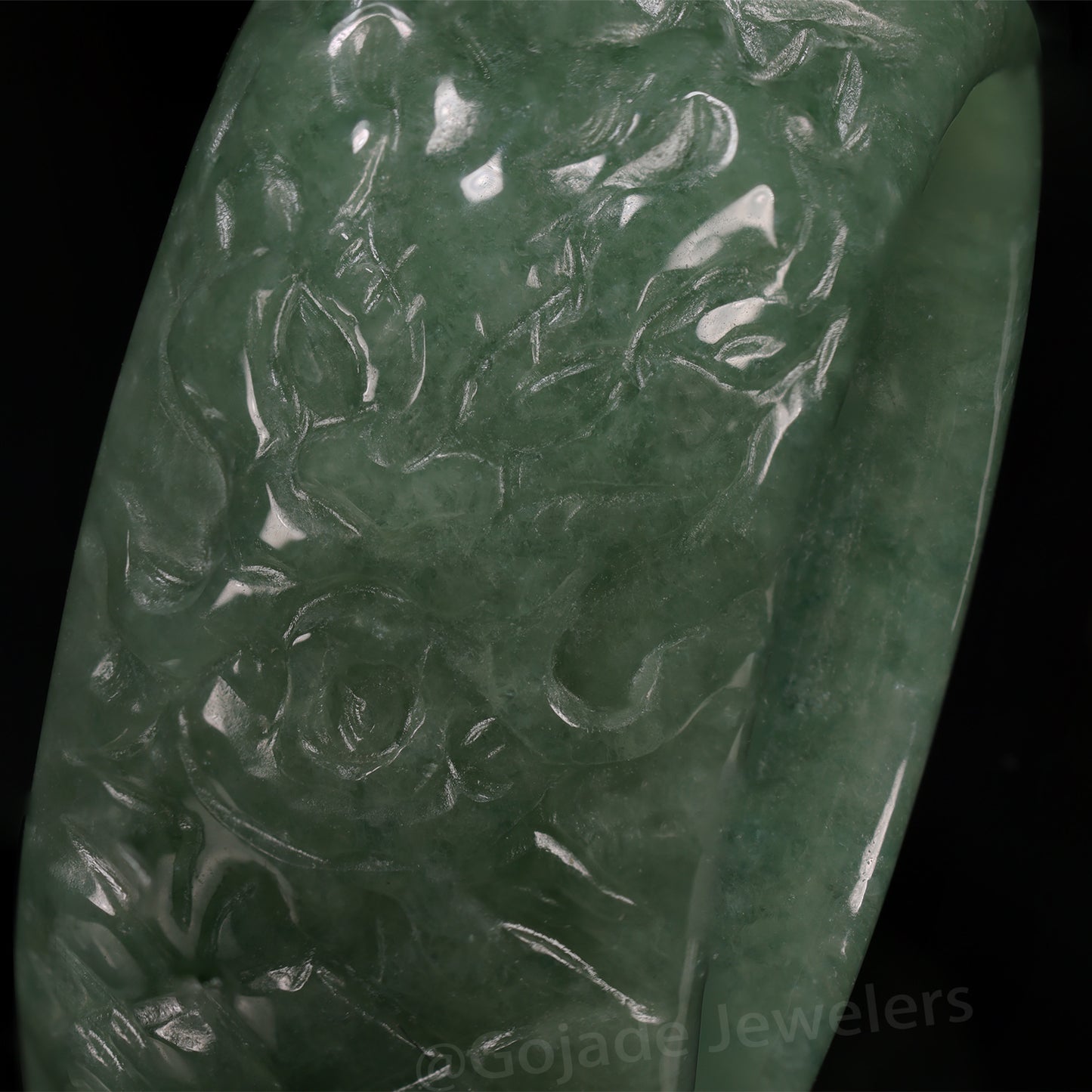 Certified Dragon Ring Burma 100% Natural A JADE Jadeite Circle RING 龙戒指 US