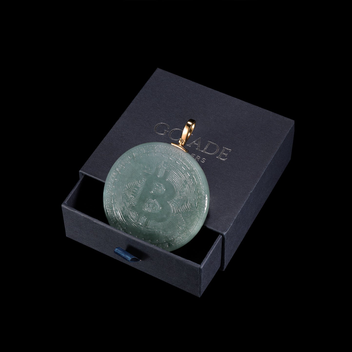 The Bitcoin Jadeite 100% Natural Burma Jade Jadeite With Certificated (S925 Silver Buckle)