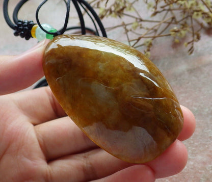 Certified Red Green Burma 100% Natural A Jade jadeite Pendant Beetle Peanut Necklace 富甲天下 633388  TN