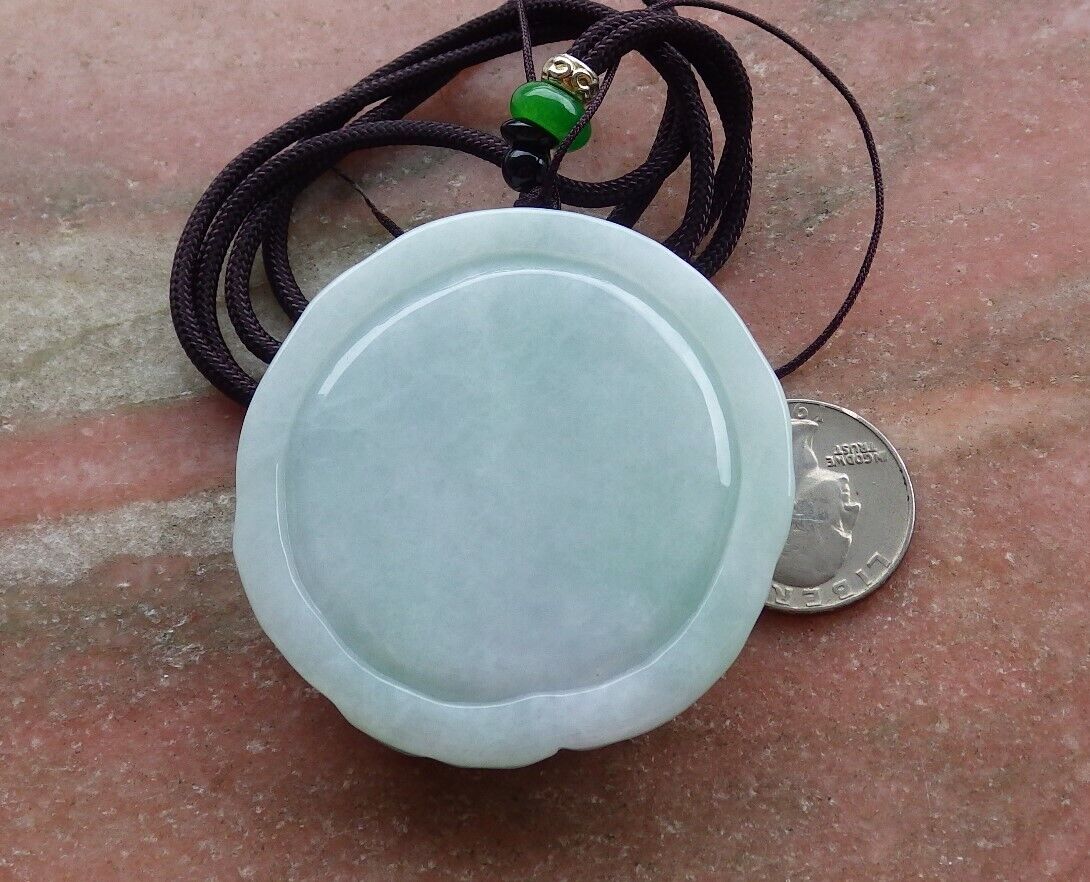 Certified Green 100% Natural A Jade jadeite Pendant Dragon Lotus Flower Ruyi Bead Necklace 生意兴隆 525051  TN