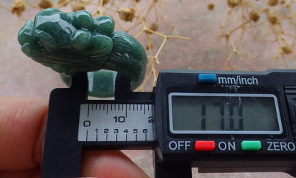Certified Green Burma 100% Natural A JADE Jadeite Dragon RING USA. 6.5 龙戒指 636824  TN