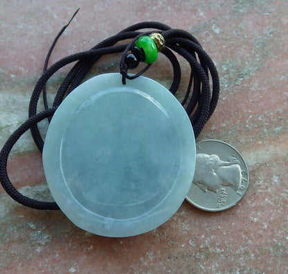 Certified Green Pale Lavender 100% Natural A Jade jadeite pendant Guanyin Kwan Yin Lotus Flower Necklace 观音 523705  TN