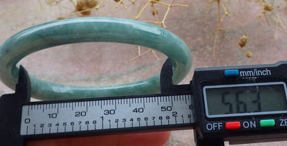 Certified Green Burma 100% Natural A JADE Jadeite Circle Bangle Bracelet 56 mm 手镯 636798  TN