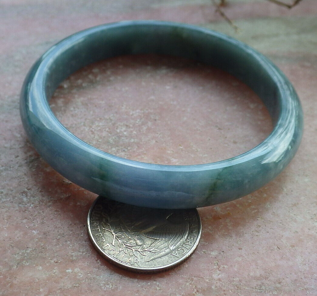 Certified Green Lavender Burma JADE Jadeite Bangle Bracelet 58 mm 632738 TN