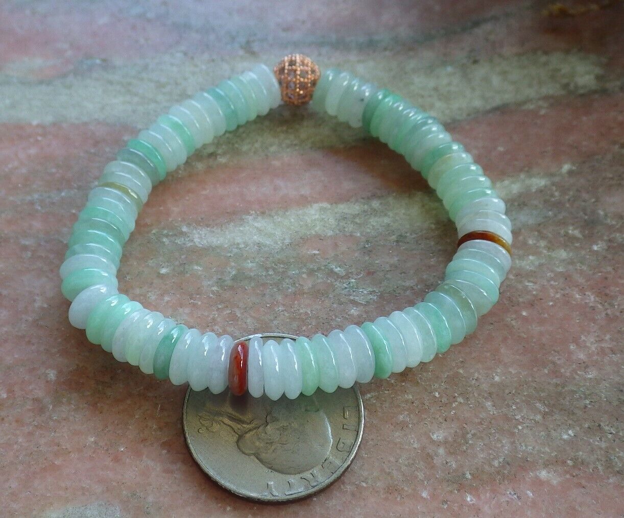 Certified Yellow Green Pale Lavender 100% Natural A JADE Jadeite Bead Beads Bangle Circle Bead Beads Bangle Bracelet 平安扣手链 524567  TN
