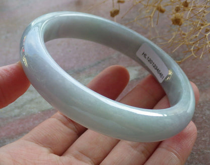 Certified Lavender Green Burma 100% Natural A JADE Jadeite Bangle Bracelet 60 mm 手镯 635942  TN