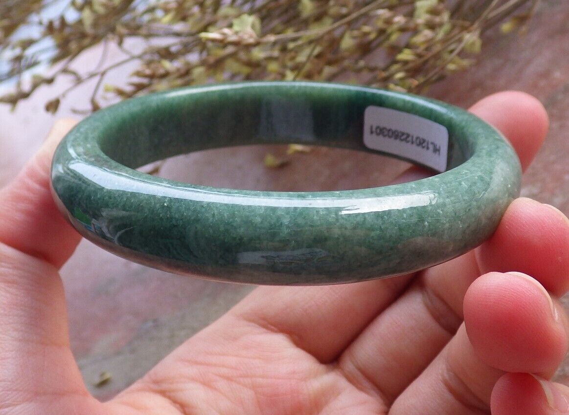 Certified Green Burma 100% Natural A JADE Jadeite Bangle Bracelet 57 mm 手镯 574649 TN